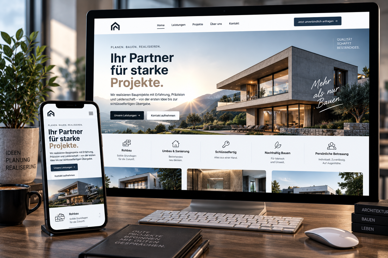 Moderne Unternehmenswebsite