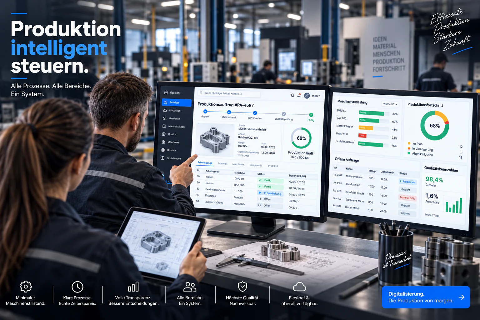 Digitale Steuerung von Produktionsprozessen